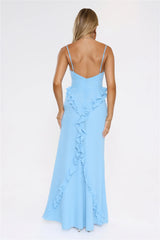 Balmy Nights Club Maxi Dress Blue