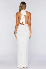 Chic By Day Halter Maxi Dress White