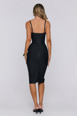 Bodycon Energy Bandage Midi Dress Black