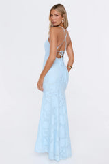 No Early Nights Maxi Dress Light Blue