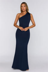 Dreamstate Dressing One Shoulder Maxi Dress Navy
