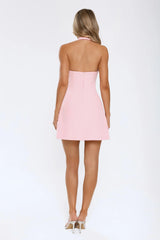Studio Model Halter Mini Dress Pink