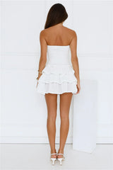 Riviera Radiance Strapless Mini Dress White