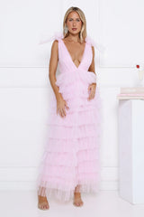 Hello Pretty Tulle Maxi Dress Pink