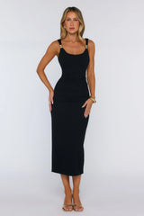 Looks Like Success Midi Dress Black