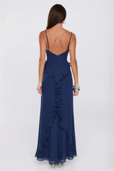 Balmy Nights Club Maxi Dress Navy
