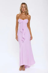 Flirt With Purpose Strapless Maxi Dress Lilac