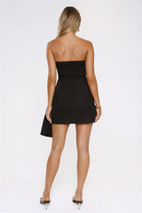 Soul Searching Strapless Mini Dress Black
