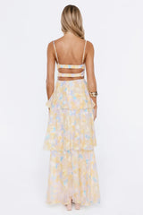 Sweet Luxury Maxi Dress Yellow Print