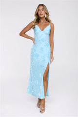 Daisy Glow Maxi Dress Blue