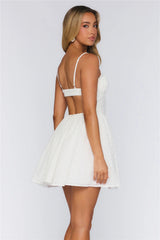 Salt And Sunlight Embroidered Mini Dress White