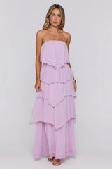 Starlet Season Strapless Maxi Dress Lilac