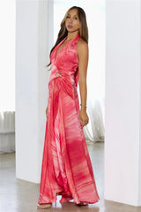 Style Influence Halter Maxi Dress Red