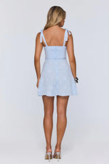 Skyline Effect Mini Dress Blue