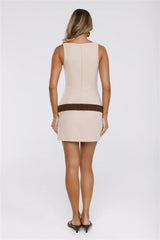 The Influence Edit Mini Dress Beige