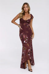 Closet Highlight Maxi Dress Burgundy