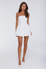 The Perfect Fit Strapless Mini Dress White