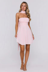 Hot Girl Holiday Strapless Mini Dress Pink
