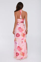 Sunrise To Spotlight Halter Maxi Dress Pink