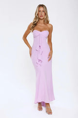 Flirt With Purpose Strapless Maxi Dress Lilac