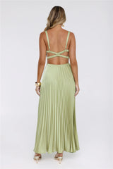 Dazzling Opulence Maxi Dress Lime