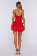 Subtle Drama Mini Dress Red