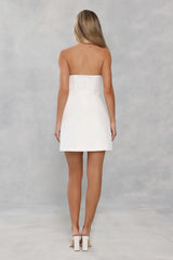 Wild Rose Affair Strapless Mini Dress White