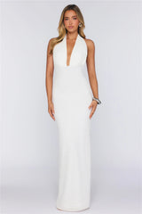 Chic By Day Halter Maxi Dress White