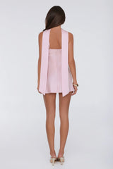 Diva Energy Satin Mini Dress Pink