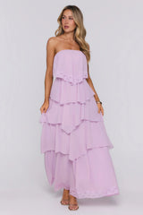 Starlet Season Strapless Maxi Dress Lilac