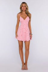 Twilight Romance Soirée Mini Dress Pink
