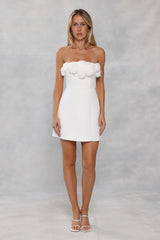 Wild Rose Affair Strapless Mini Dress White
