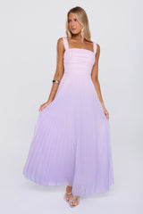 Laidback Luxe Pleated Maxi Dress Lilac
