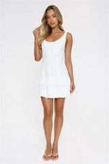 Dainty Lovers Embroidered Mini Dress White