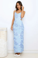 Iconic Instincts Mesh Maxi Dress Blue