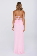 Sunlit Aura Strapless Maxi Dress Pink
