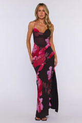 Kissed By Sun Maxi Dress Jardin Floral Print