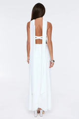 Special Occasion Strapless Maxi Dress White
