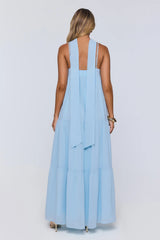 Flowing Sea Maxi Dress Blue