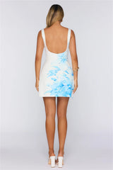 Blossom Star Mini Dress Blue