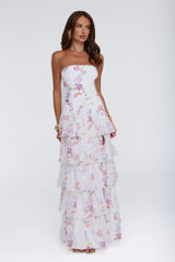 Styled For Sunshine Strapless Maxi Dress White