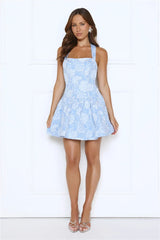 Command The Room Mini Dress Blue
