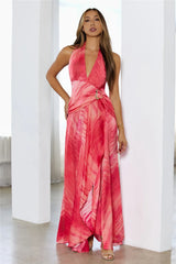 Style Influence Halter Maxi Dress Red