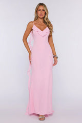 Pop Of Drama Maxi Dress Light Pink