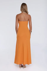 Starlit Rush Strapless Maxi Dress Orange