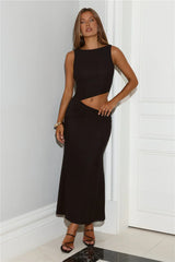 This Is The Look Mesh Maxi Dress Black