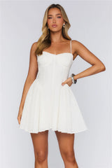 Salt And Sunlight Embroidered Mini Dress White