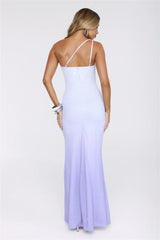 Sugar Petal Glow One Shoulder Maxi Dress Lilac