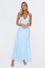 No Early Nights Maxi Dress Light Blue