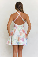 Sweetest Bloom Floral Bow Mini Dress Multi
